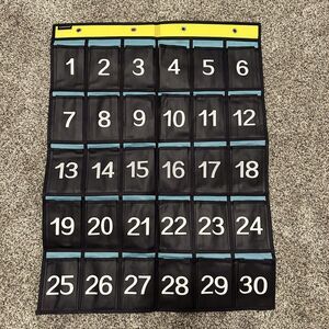 1-30 Numbered Organizer Classroom Pocket Chart for Cell Phones Teachers